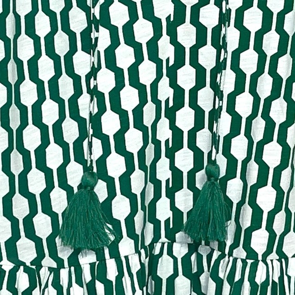 Boden Short Sleeve Jersey Mini Dress Geo Azure Size US 2 2R - Picture 12 of 12